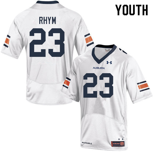 Youth #23 J.D. Rhym Auburn Tigers College Football Jerseys Sale-White